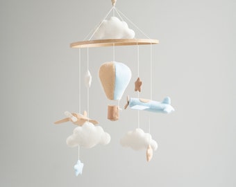 Travel nursery mobile, airplane baby mobile, adventure nursery, expecting mom gift