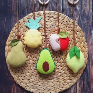 Baby gym toys fruits, activity center toy, felt food, sensory toy image 2