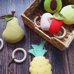 Baby gym toys fruits, activity center toy, felt food, sensory toy image 9
