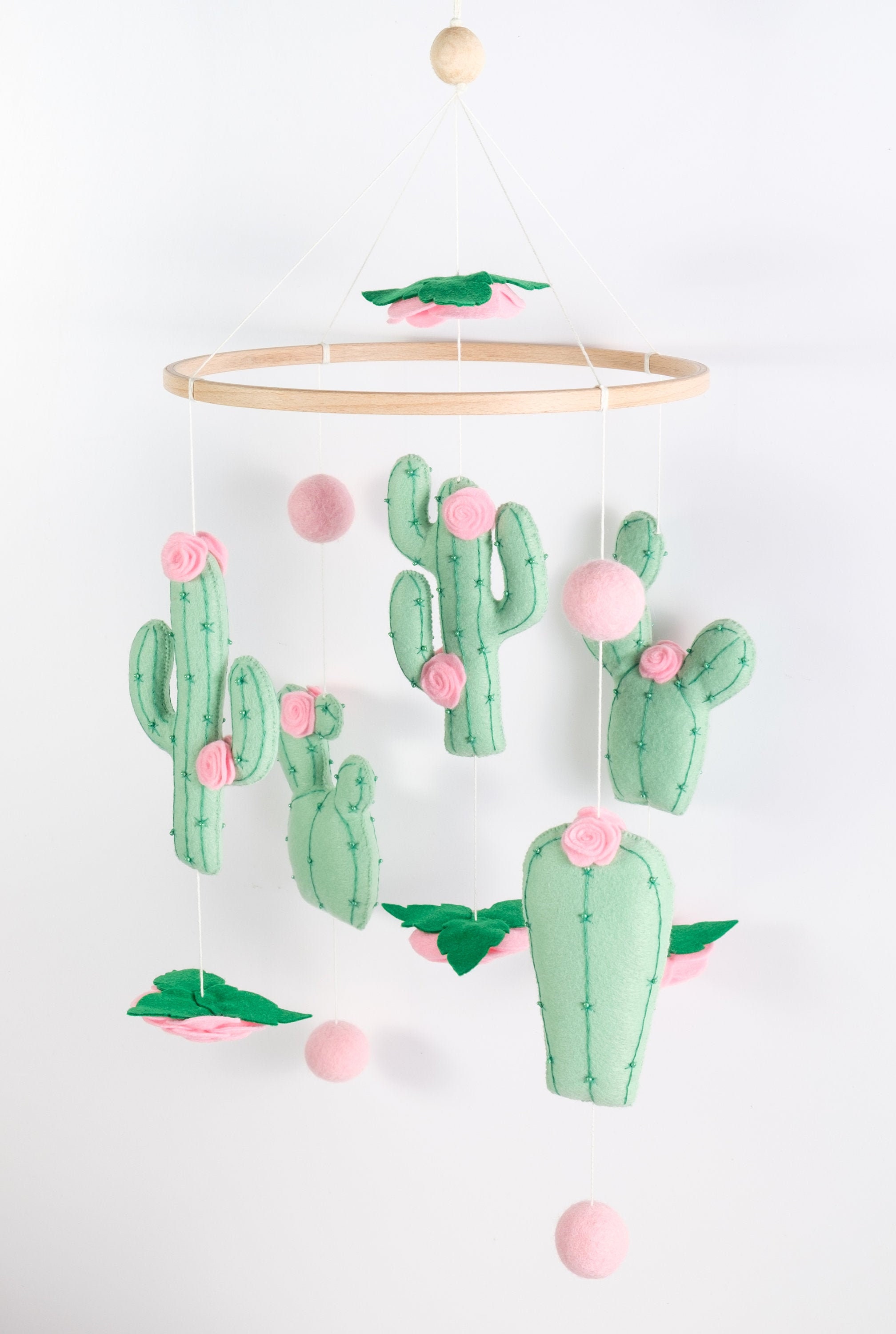 Cactus baby mobile cactus nursery decor Cacti mobile Felt Etsy