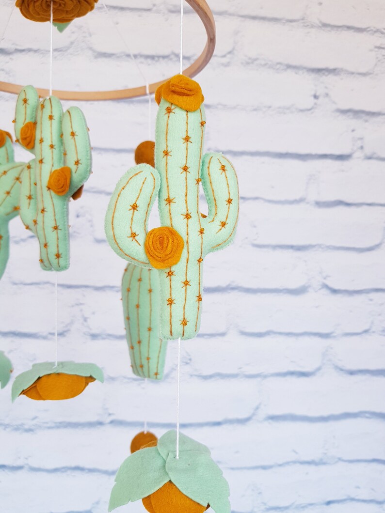 Cactus baby mobile cactus nursery decor baby crib mobile Etsy