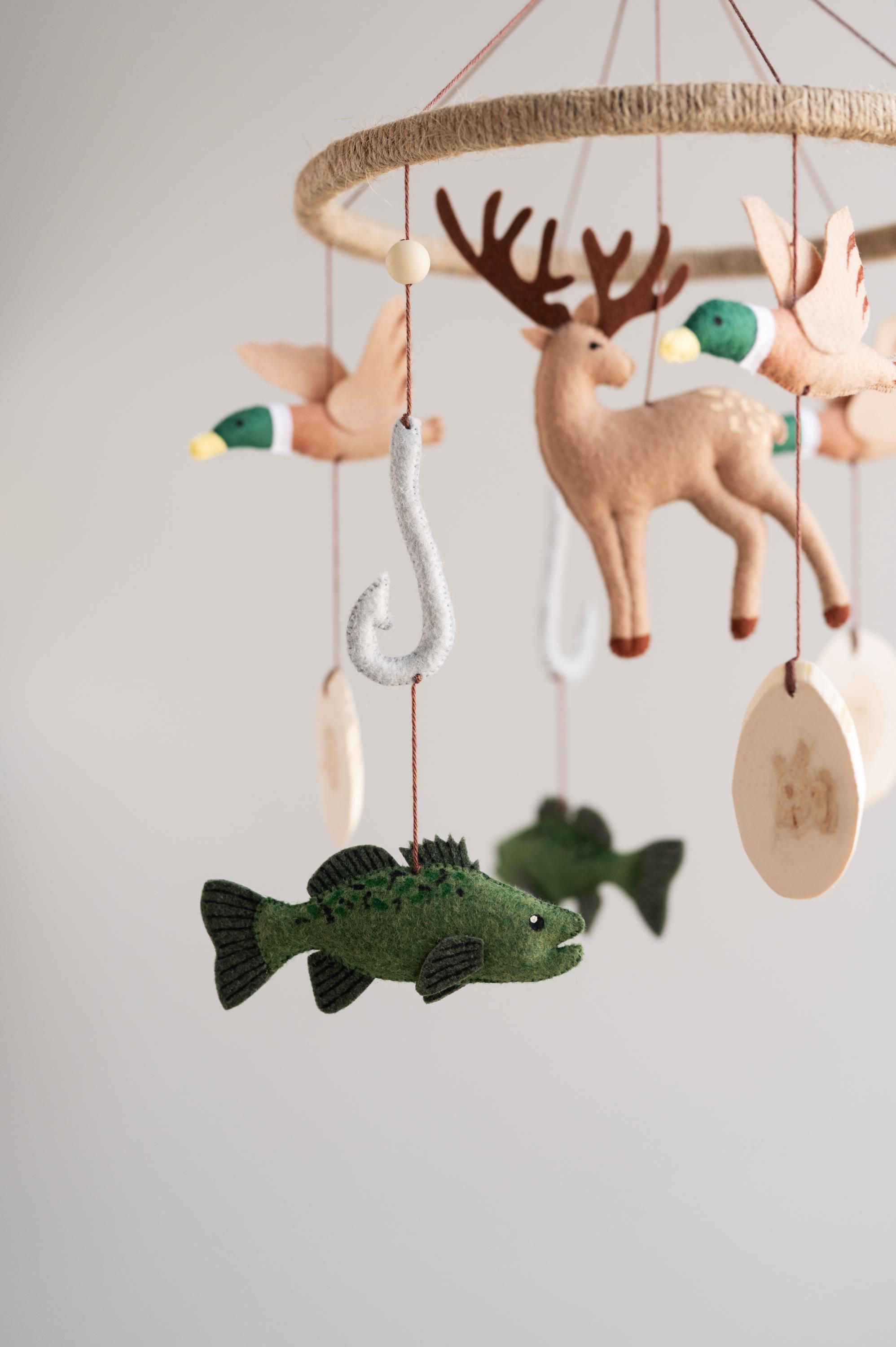 Woodland Crib Mobile, Bass, Duck, Deer Hunting Nursery Decor - Etsy