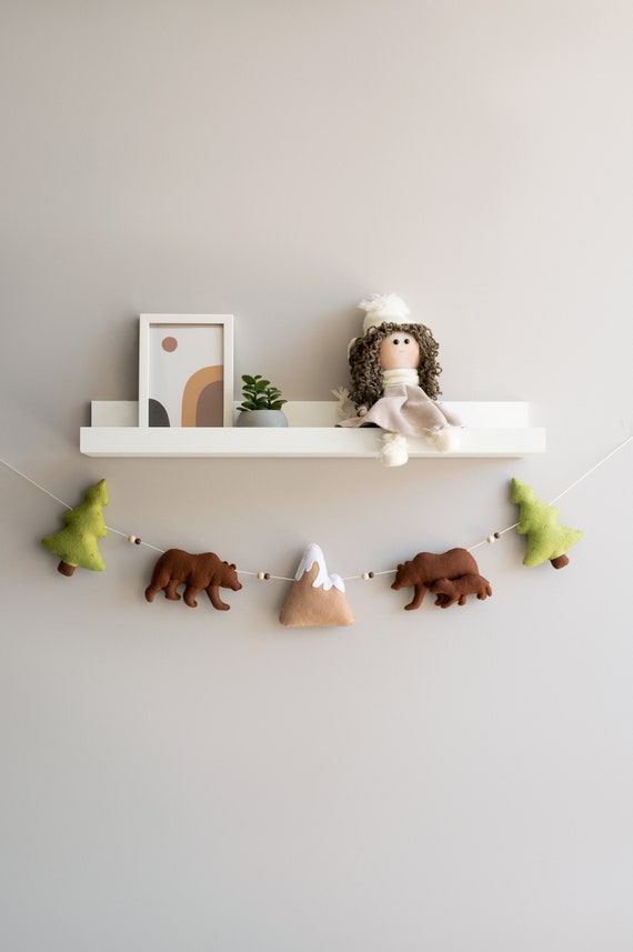 Felt Garland Woodland Nursery Decor Felt Animals Etsy