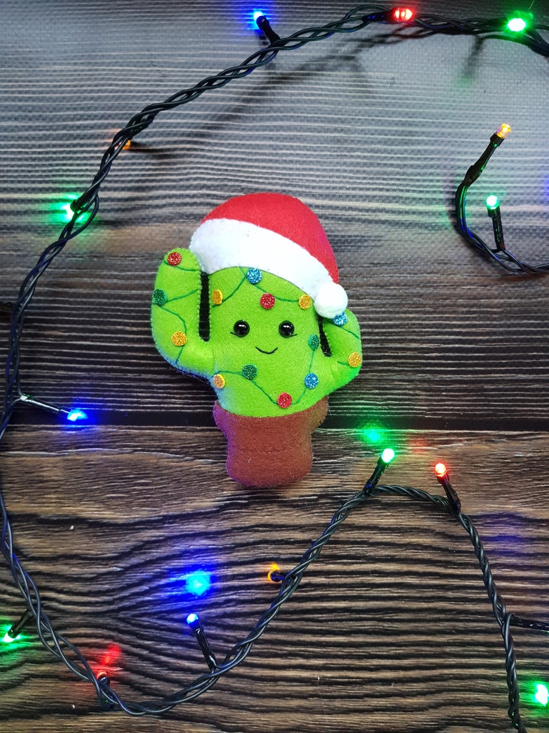 Christmas cactus desert ornament felt tree decoration image 4
