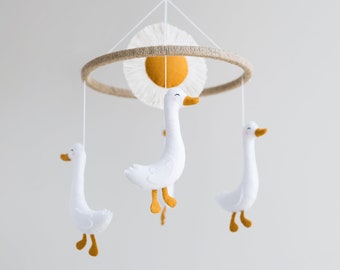 Baby mobile for crib, goose mobile, farm nursery decor, unique baby gift