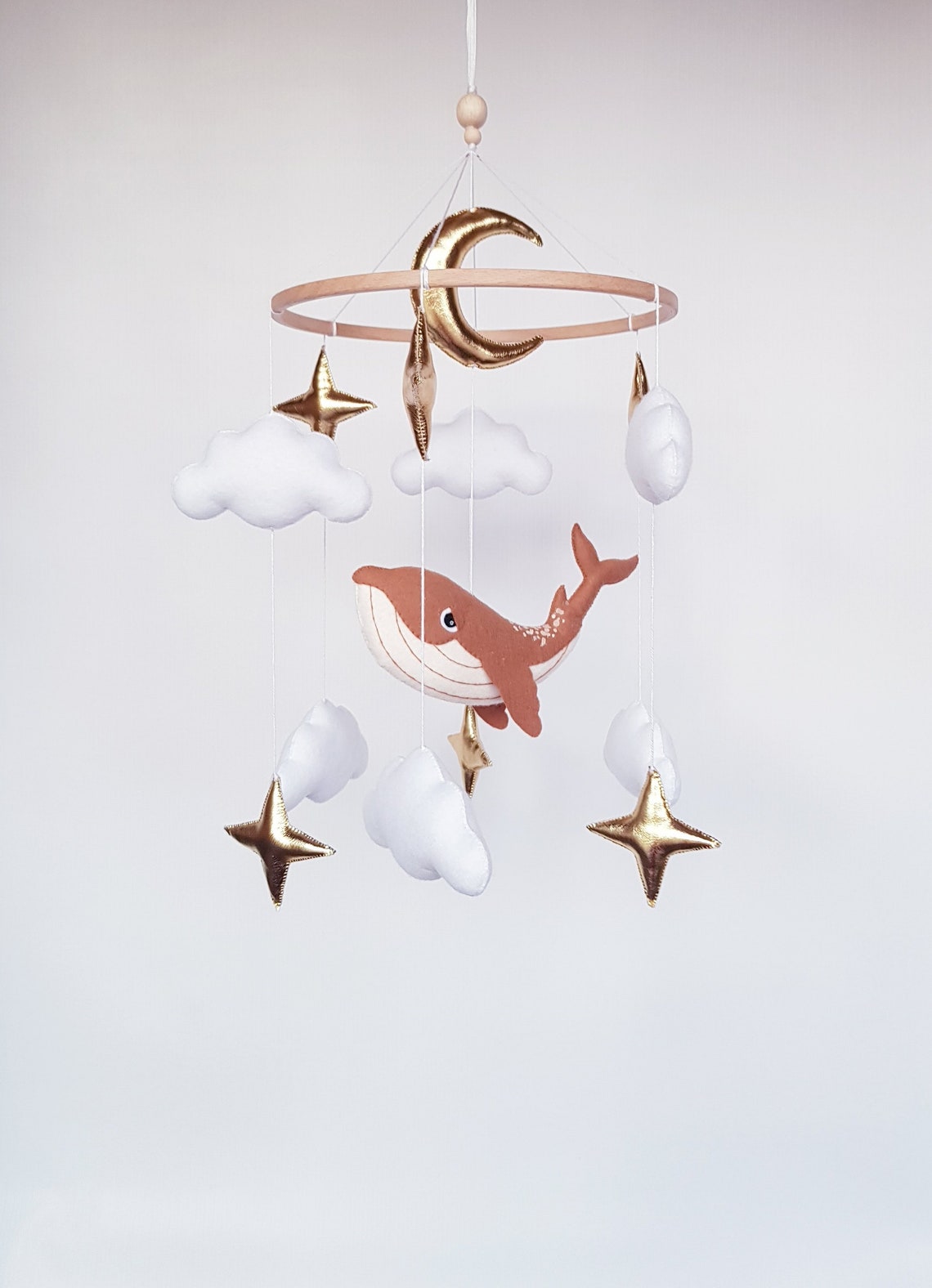 Whale crib mobile ocean nursery neutral baby mobile sea Etsy