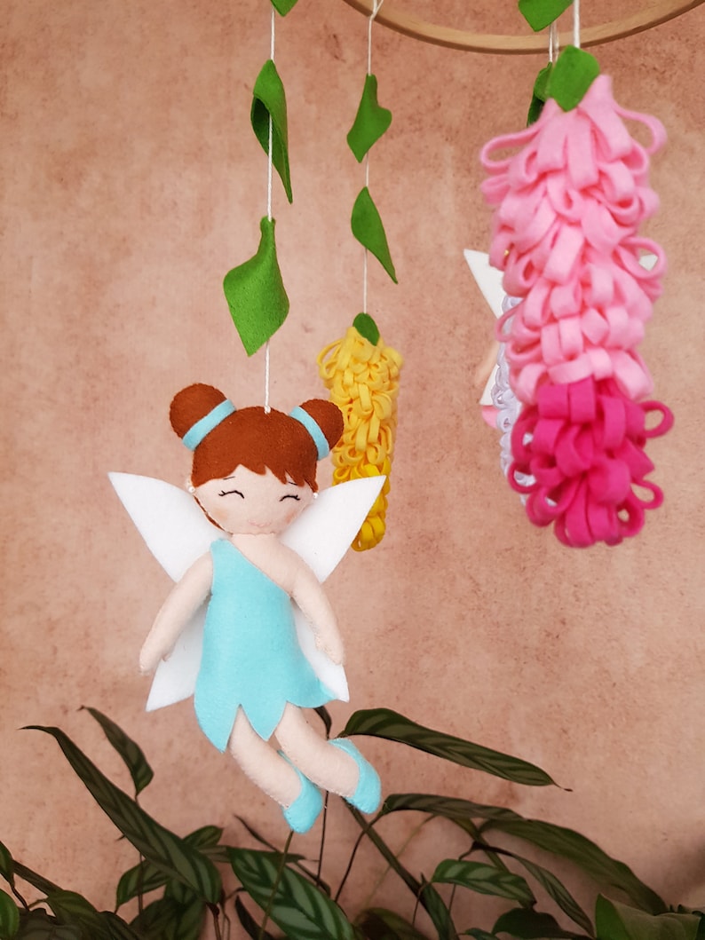 Fairy baby mobile baby girl nursery mobile flower fairy Etsy