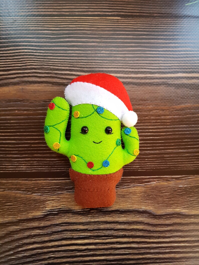 Christmas cactus desert ornament felt tree decoration image 9