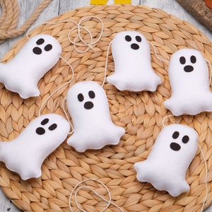 Halloween garland, ghost decor, fall garland image 7