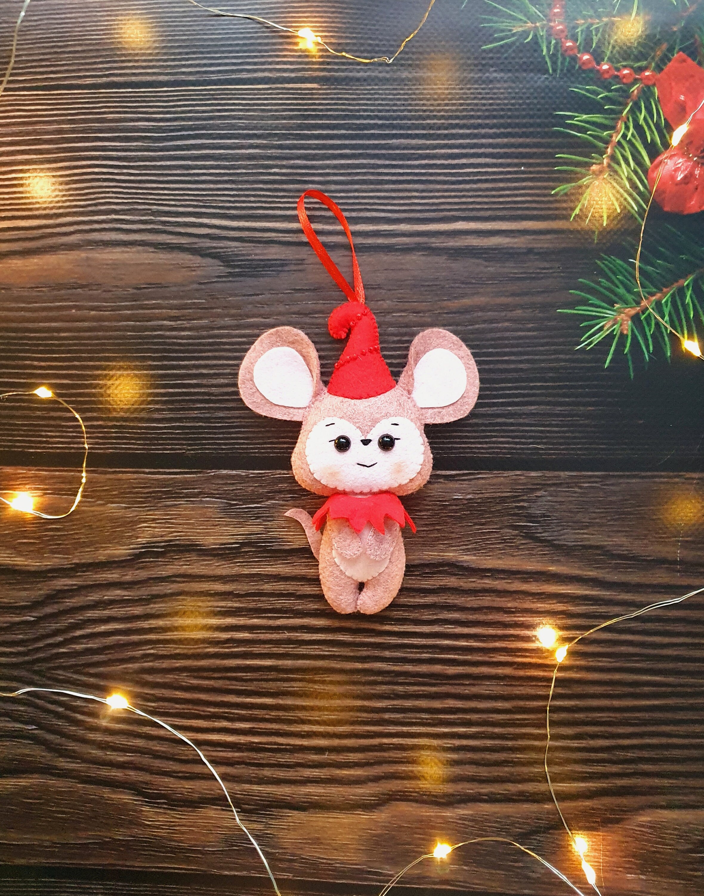 Christmas mouse ornament plush mouse felt mice mouse Etsy