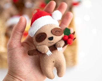 Ornamento di bradipo, decorazione dell'albero di Natale
