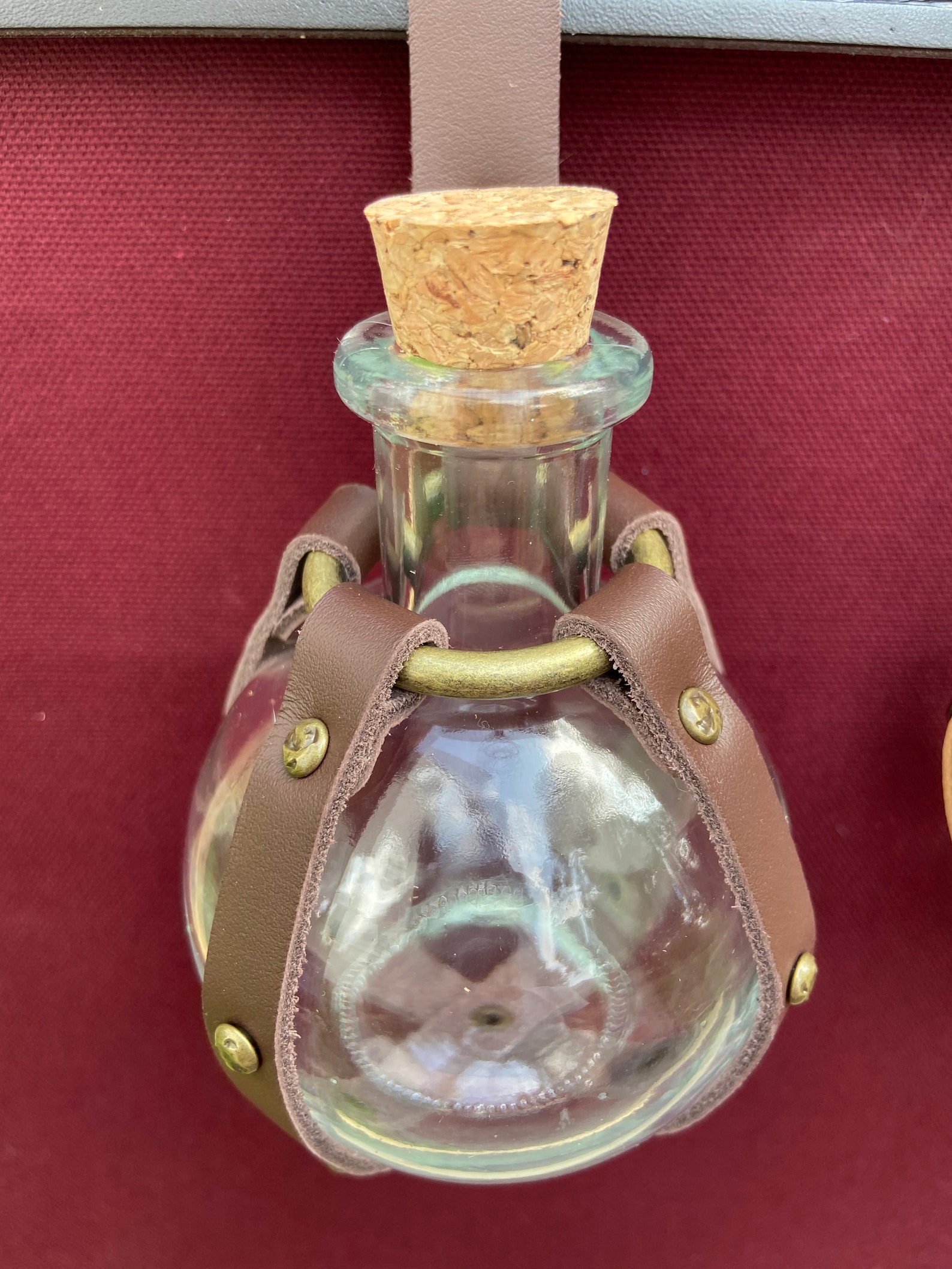 Leather and Glass Potion Bottle Etsy