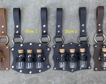 Leather Alchemy bottle Holder for Belt