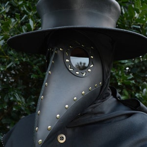Leather Plague Doctor Mask With Eye Bling!
