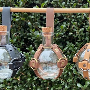 Potion Bottle With Ring Accents - Multiple Colors Available