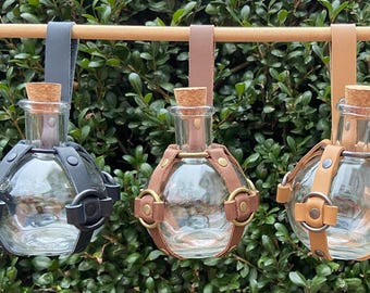 Potion Bottle With Ring Accents - Multiple Colors Available