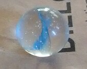 Vintage Clearie with Blue Cats Eye Glass Marble