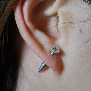 Earrings that screw on the front discount
