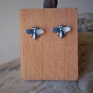 Sterling silver Honey bee stud earrings/925silver Bee earrings/minimalist stud earrings