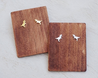 925 Sterling silver T-Rex Dinosaur stud earrings/gold dinosaur earrings/T-Rex earrings/dino jewelry