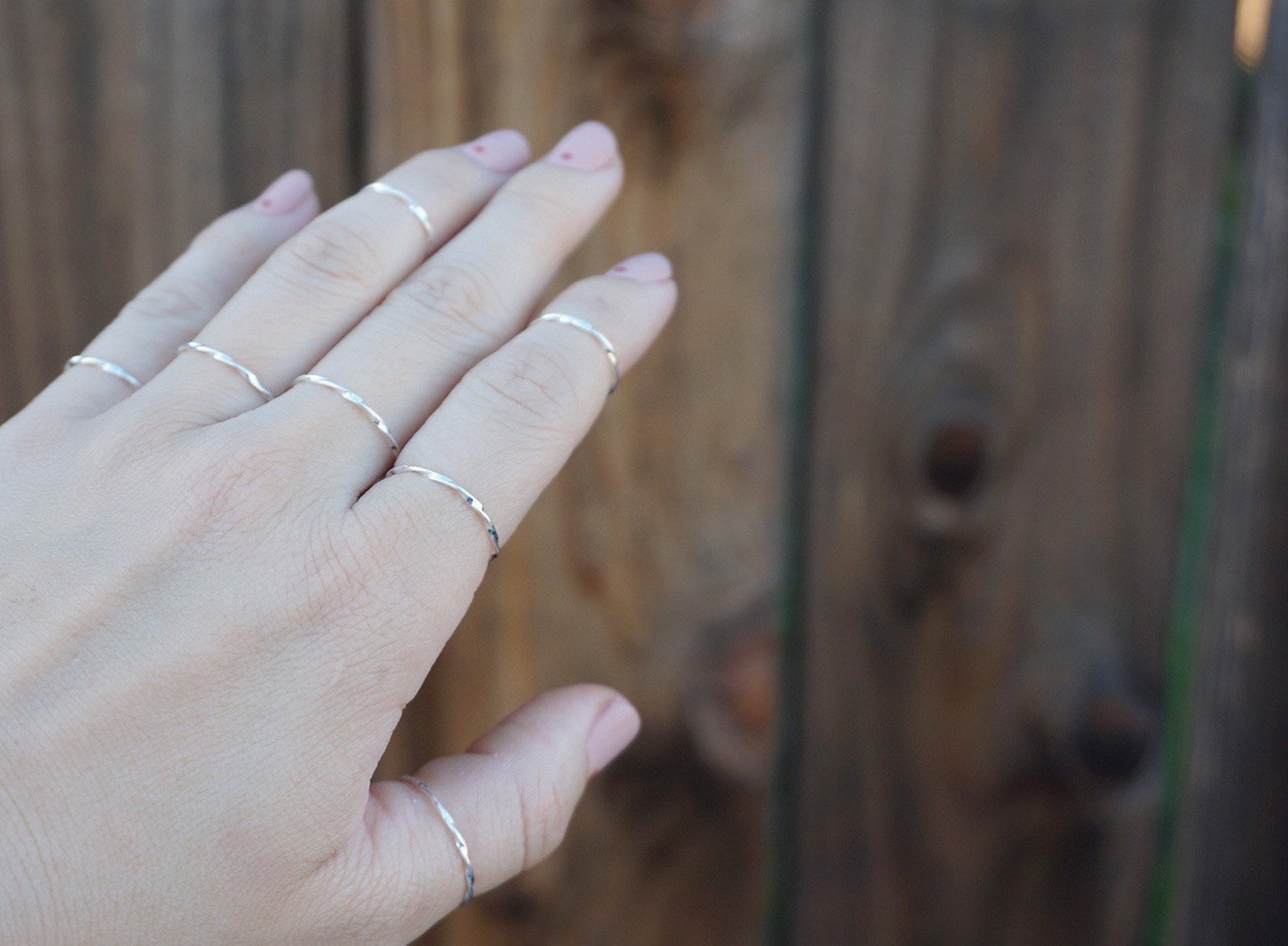 Sterling Silver Tiny Stacking Ring/midi Ring/dainty Etsy