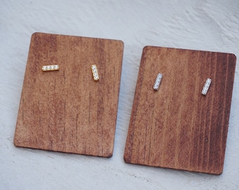 Sterling silver Bar stud earrings/gold bar stud earrings/line stud earrings/minimalist stud earrings/14k gold plated bar stud/geometric stud