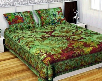 Skull Indian Mandala Queen Size Bedding Tie Dye Quilt Set Donna Duvet Cover Set