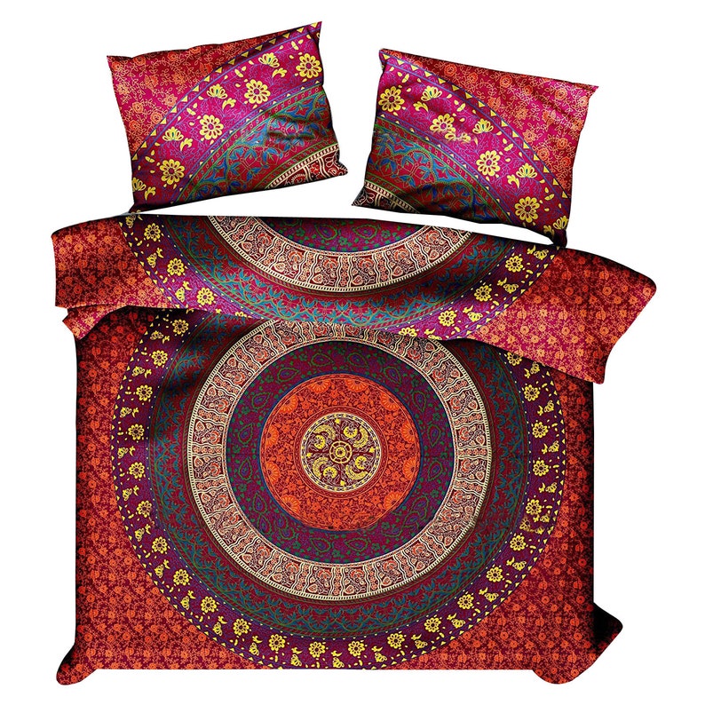 Indian Handmade Mandala Duvet Cover Donna Hippie Multi Color Etsy