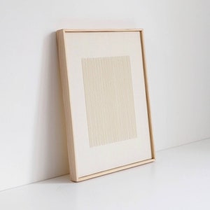 07-Minimalistic Embroidery, Fiber art, Modern Embroidery, Modern textile art, Geometric wall decor, Minimalism wall art, Soft color decor
