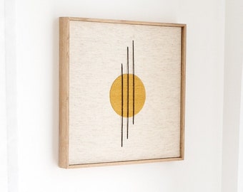 Geometric Canvas Wall Art/embroidery art/abstract embroidery/modern embroidery/handmade tapestry/bauhaus/geometric textile art