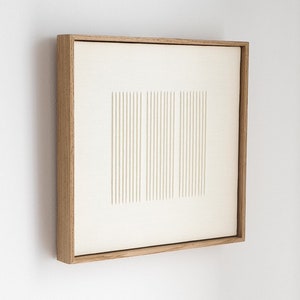Japandi Embroidered Wall Art: Neutral Wabi-Sabi Fiber Tapestry