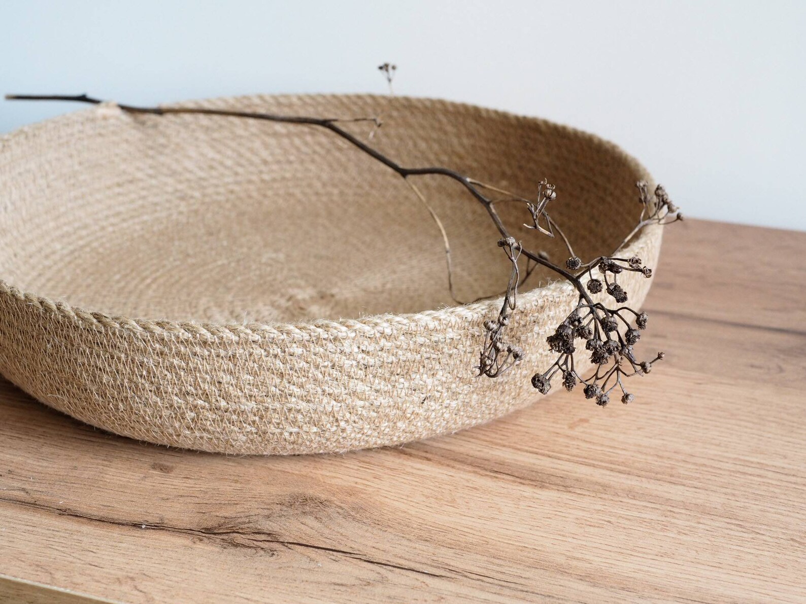 Jute Tray Jute Basket Rope Bread Basket Storage Basket Etsy