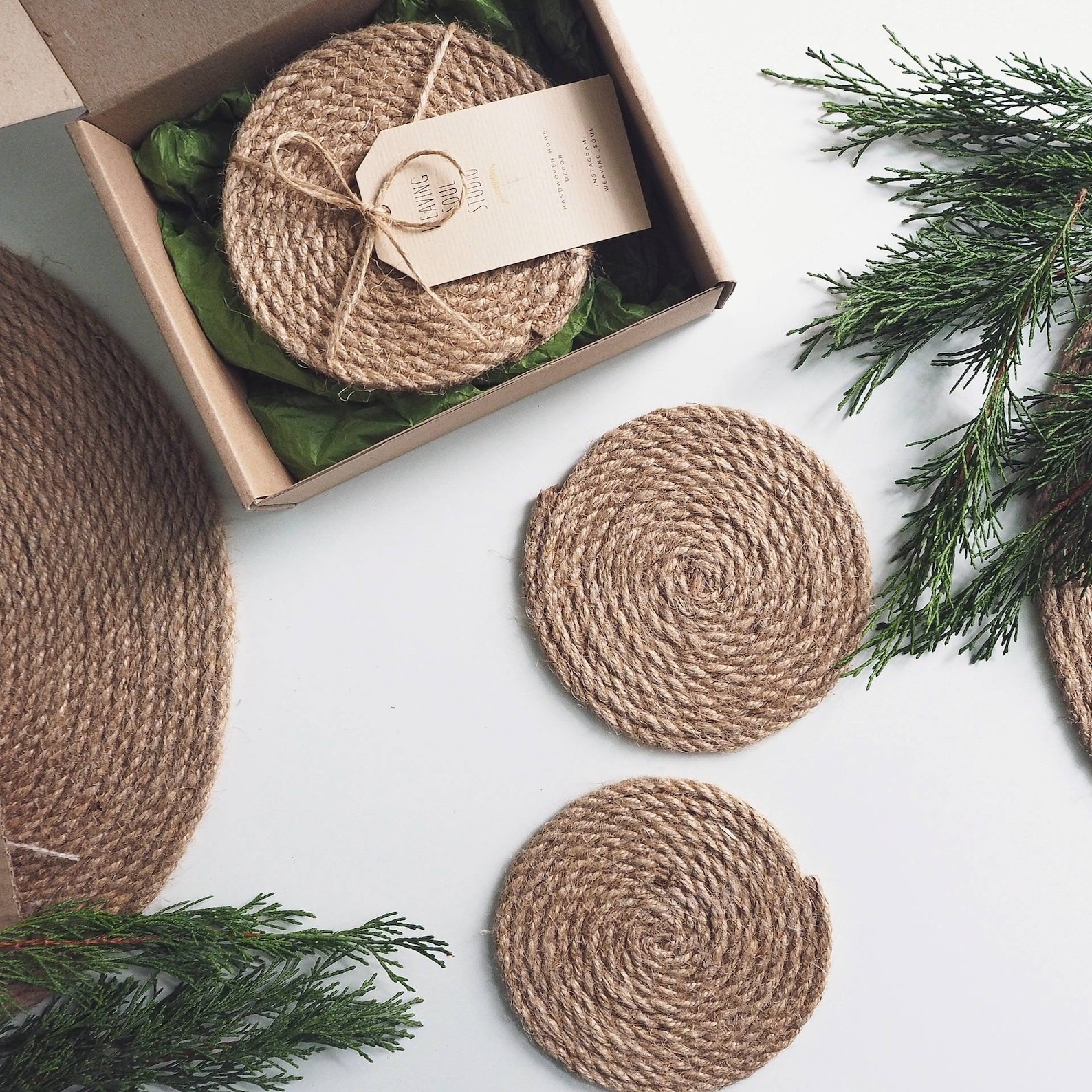 Set of 2 rustic jute placemats jute table mats jute Etsy