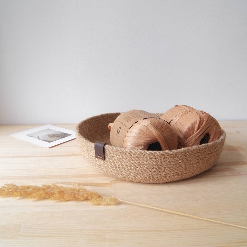 Jute Tray Jute Basket Rope Bread Basket Storage Basket Etsy