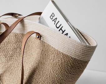 Jute bag My Other bag Jute….Beige, Must have jute bag! Ideal for shopping,  a beach trip as a gift 100% ORGANIC