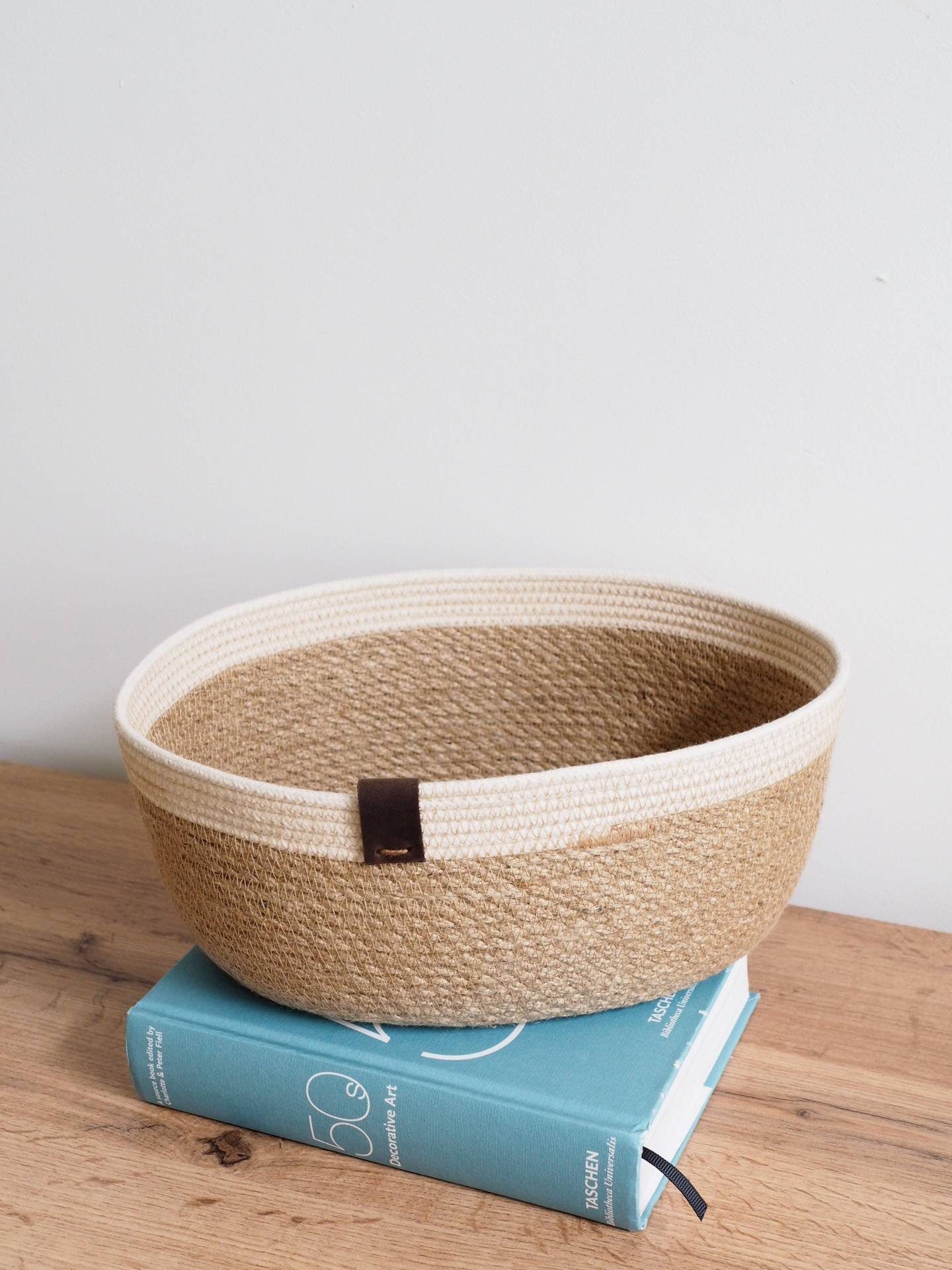 Oval Jute Basket Storage Basket Jute Bowl Bread Basket Etsy UK