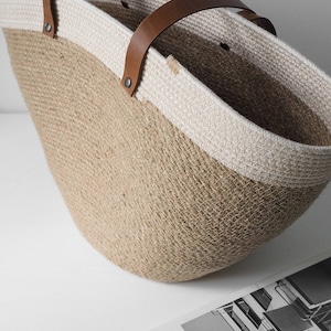 Jute tote, jute bag, jute basket, beach basket, beach bag, market bag, large tote bag, straw bag, jute market bag, seagrass bag, large bag image 9