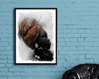 LIMITED EDITION, African Art, Large Poster, Black Lives Matter, Limited Edition Art, Black Women, Wall Decor, Watercolour Print, Poster