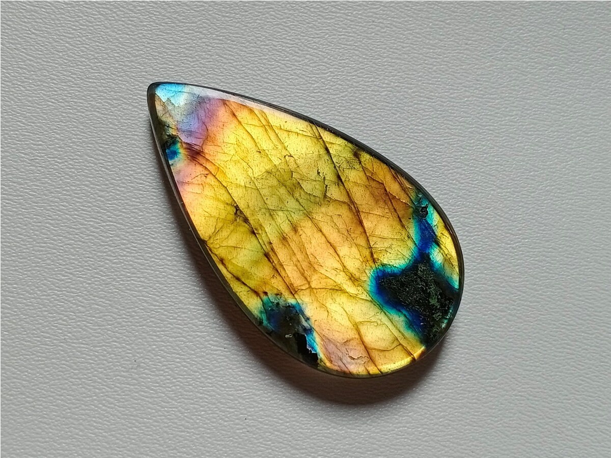 Rare Multi Yellow Labradorite Gemstone Handmade Etsy