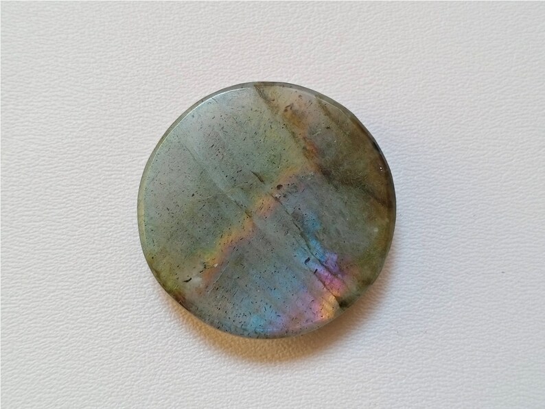 Unique Rare Multi Fire Labradorite Cabochon 37X37X7 mm Wire Wrap Jewelry Labradorite Cabochon Best Quality 65 Crt Labradorite