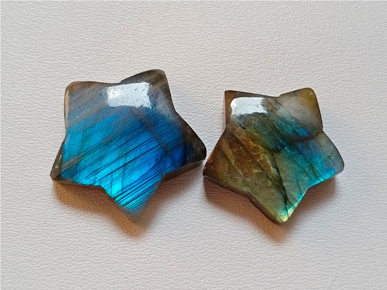 67 Crt Hand Made For Jewelry Beautiful 2 P/'c Lot Blue Flashy Labradorite Cabochon Loose Gemstone All Jewelry Making