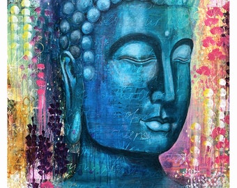 Art print "Blooming Buddha" 24 x 32 cm