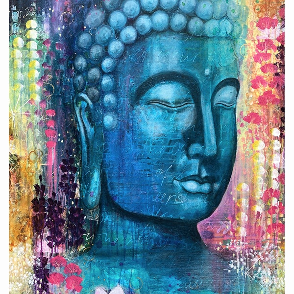 Kunstdruck "Blooming Buddha" 30x40 cm