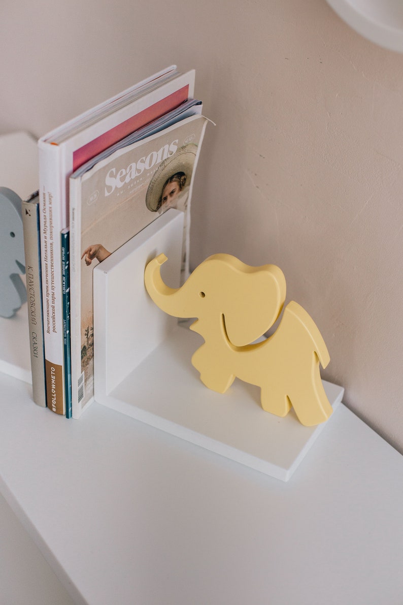 Elephant nursery bookends/Elephants Bookends/Nursery Etsy