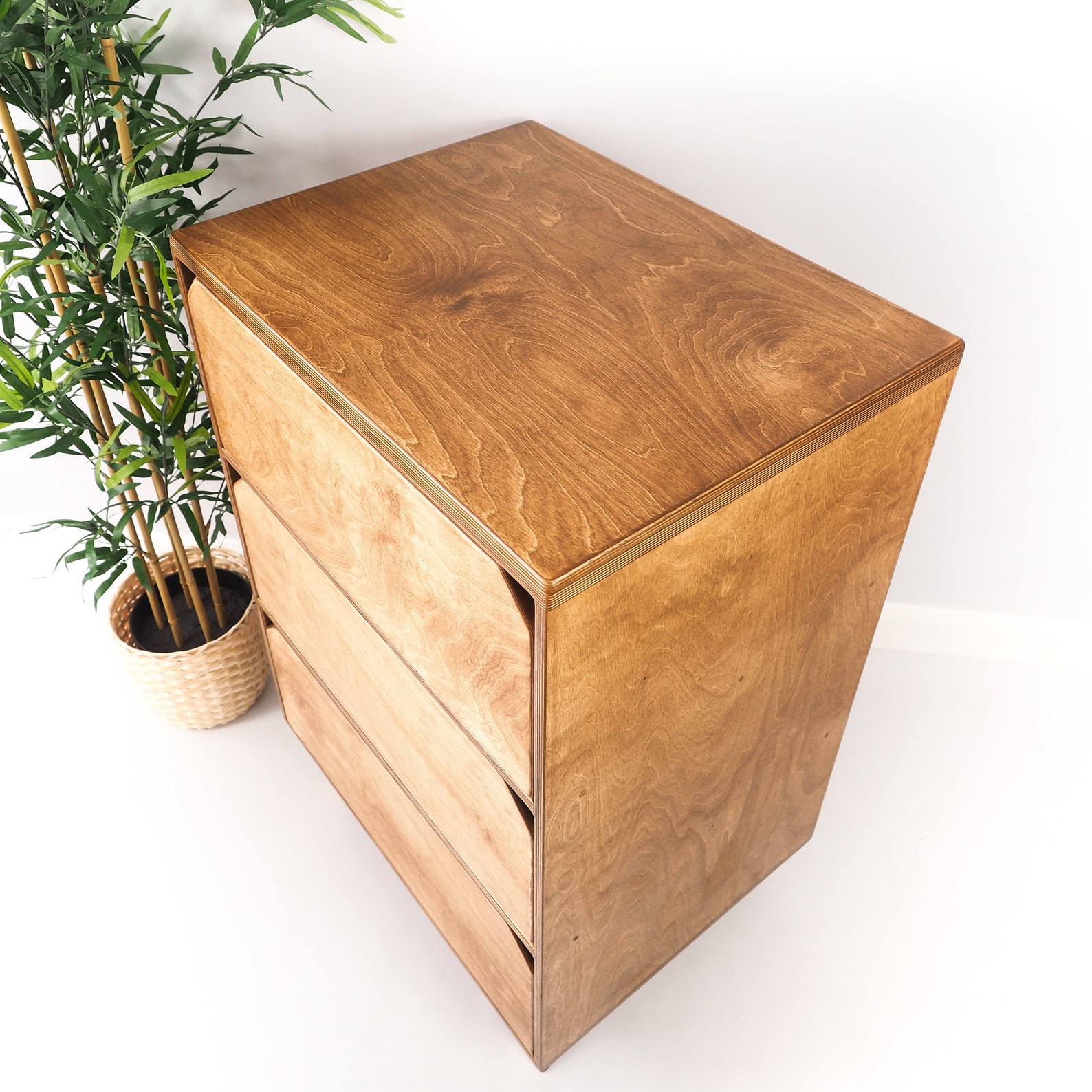 Birch Plywood Chest Of Drawers Wooden Dresser Plywood Etsy