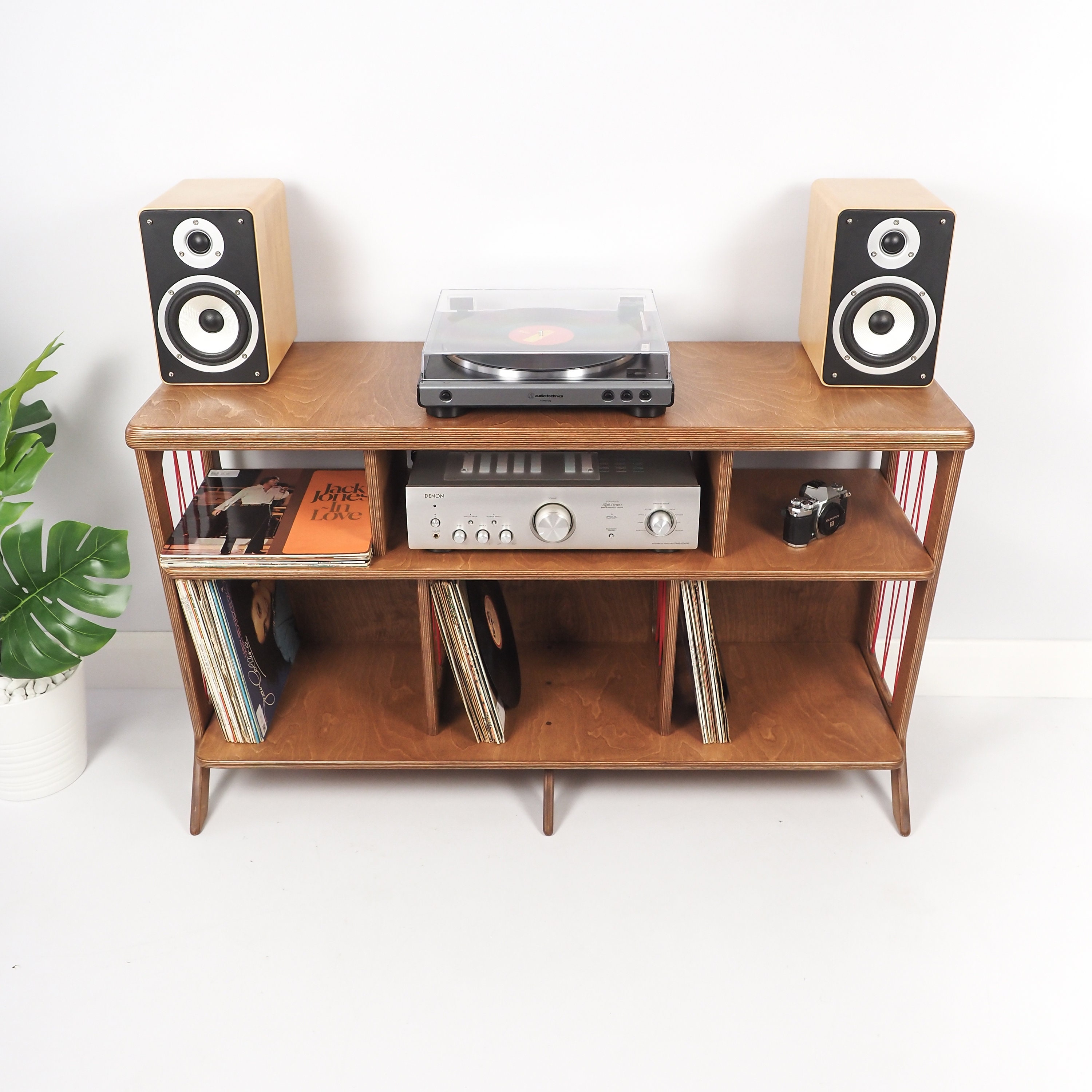 Turntable Stand and Vinyl Record Storage Wooden Plywood Etsy UK