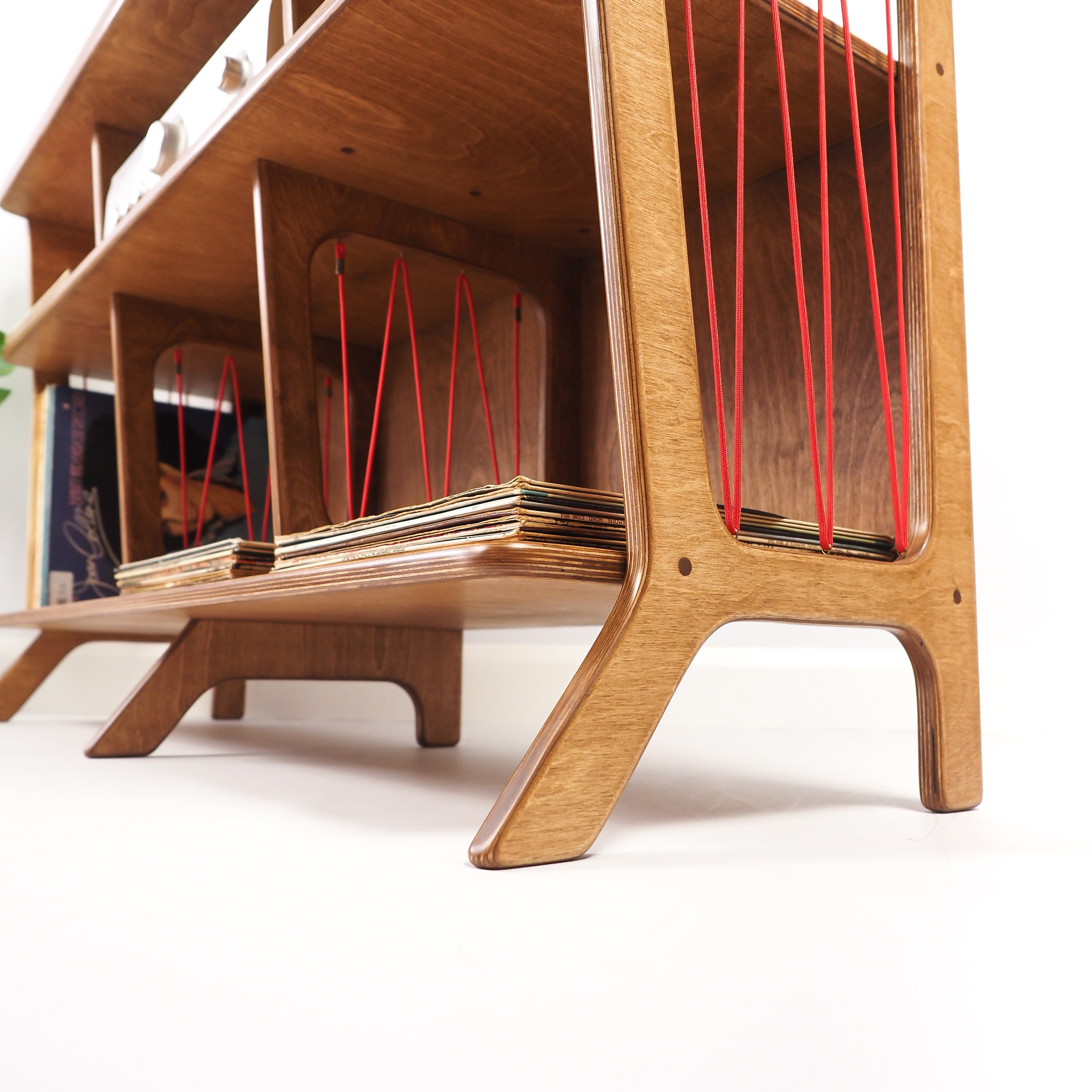 Turntable Stand and Vinyl Record Storage Wooden Plywood Etsy UK