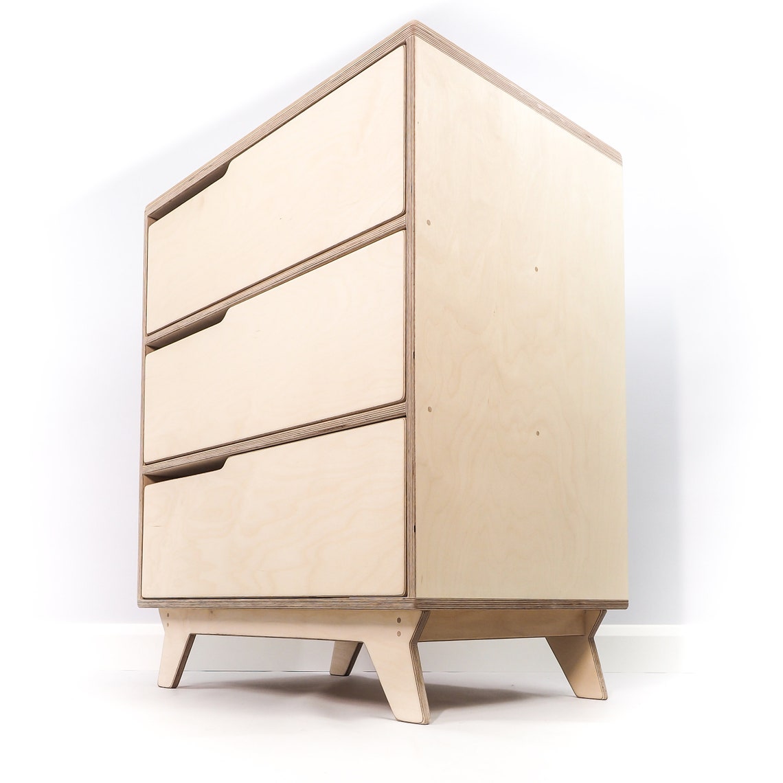 Plywood Chest Of Drawers Wooden Dresser Birch Ply Storage Etsy