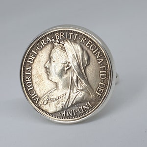 Historical Luxury Cufflinks, Boer War, Victorian silver-plated farthing coin, military remembrance,