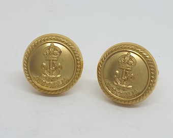 Historique de la Première Guerre mondiale, boutons de manchette d'officier de la marine royale australienne, souvenir militaire de la Première Guerre mondiale